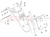 Rear cover - Splash guard - Piaggio Beverly 400 ie Tourer 2009
