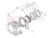 Cylinder-piston-wrist pin, assy - Piaggio BV 250 MY2005 (U.S.A.)