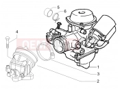 PIAGGIO BV 250 (U.S.A.) Carburettor, assembly - Union pipe