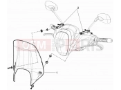 PIAGGIO BV 350 4T 4V ie E3 ( USA / CA ) Windshield - Glass