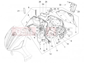 Front glove-box - Knee-guard panel - Piaggio BV 350 4T 4V ie E3 ABS ( USA / CA ) 2015