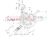 Head unit - Valve - Piaggio BV 350 4T 4V ie E4 ABS ( USA / CA ) 2017