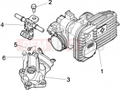 PIAGGIO BV 500 ( USA / CA ) Throttle body - Injector - Induction joint