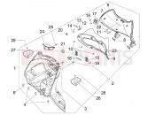 Front glove-box - Knee-guard panel - Piaggio BV 500 Tourer ( USA / CA ) 2008