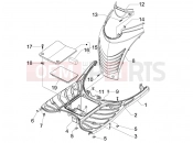 Central cover - Footrests - Piaggio Carnaby 125 2009