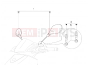 Driving mirror/s - Piaggio Carnaby 125 2009
