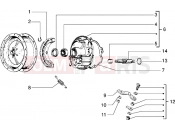 PIAGGIO Components parts of rear hub