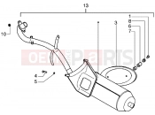 catalytic silencer - Piaggio Diesis 50