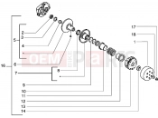 Driven pulley - Piaggio Diesis 50