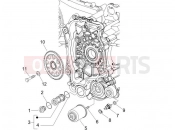 PIAGGIO Fly 125 Flywheel magneto cover - Oil filter