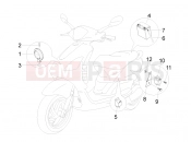 kezelőszervek - akkumulátor - Piaggio Fly 125 2008
