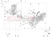Crankcase - Piaggio Fly 125 4T/3V ie 2013