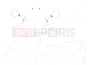 Driving mirror/s - Piaggio Fly 125 4T/3V ie 2013