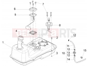 Fuel tank - Piaggio Fly 125 4T/3V ie 2013