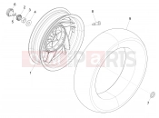 Rear wheel - Piaggio Fly 125 4T/3V ie 2014