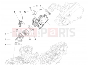 Throttle body - Injector - Induction joint - Piaggio Fly 125 4T/3V ie 2012