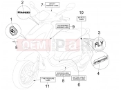 PIAGGIO Fly 50 4T Plates - Emblems