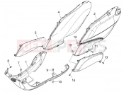 PIAGGIO Fly 50 4T Side cover - Spoiler