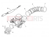 Carburettor, assembly - Union pipe - Piaggio Fly 50 4T 2008