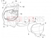 Front glove-box - Knee-guard panel - Piaggio Fly 50 4T 2008