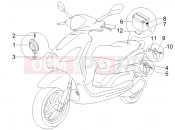 Remote control switches - Battery - Horn - Piaggio Fly 50 4T 2008