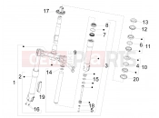 Fork/steering tube - Steering bearing unit - Piaggio Fly 50 4T 4V (USA) 2015