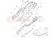 Side cover - Spoiler - Piaggio Fly 50 4T 4V (USA) 2015
