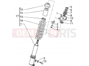 Front shock absorber - Piaggio Hexagon GTX 180