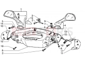 Handlebars and driving mirrors covers - Piaggio Hexagon GTX 180
