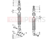 Rear shock absorber - Piaggio Hexagon GTX 180