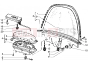 Speedometer (kms)-Windshield - Piaggio Hexagon GTX 180