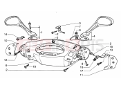 PIAGGIO HEXAGON LX4 Handlebar cover