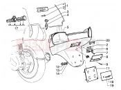 PIAGGIO HEXAGON LX4 Number plate holder