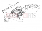 Carburettor, assembly - Union pipe - Piaggio Liberty 125 4T 2V 2012