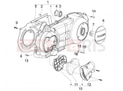 Crankcase cover - Crankcase cooling - Piaggio Liberty 125 4T 2V 2012