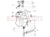 Fuel tank - Piaggio Liberty 125 La Poste