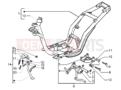 CHASIS-CENTRAL STAND - Piaggio Liberty 50 PTT