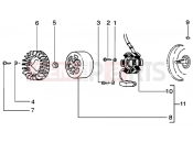 FLYWHEEL MAGNETO - Piaggio Liberty 50 PTT