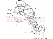 Rear cover - Splash guard - Piaggio Liberty elettrico PPT (E) 2011