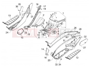 PIAGGIO MP3 125 Hibrid középső idom - lábtartó