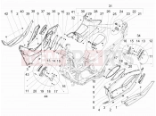 Central cover - Footrests - Piaggio MP3 300 YOUrban LT ERL 2011