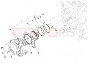Cylinder-piston-wrist pin unit - Piaggio MP3 300 YOUrban LT RL - Sport 2019