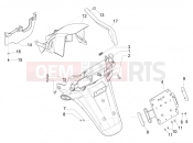 PIAGGIO MP3 350 MAXI Sport Rear cover - Splash guard