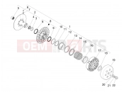 Driven pulley - Piaggio MP3 500 MAXI Sport Business ABS 2019