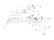PIAGGIO MP3 500 Sport (USA) Rear cover - Splash guard