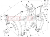 Front glove-box - Knee-guard panel - Piaggio MP3 500 Sport (USA) 2011