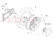 Rear wheel - Piaggio MP3 500 Sport (USA) 2011