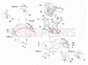 Wheel huosing - Mudguard - Piaggio MP3 500 Sport (USA) 2011