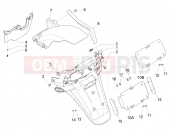 Rear cover - Splash guard - Piaggio MP3 500 Sport Business ABS (USA) 2015