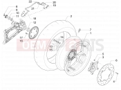Rear wheel - Piaggio MP3 500 Sport Business ABS (USA) 2015